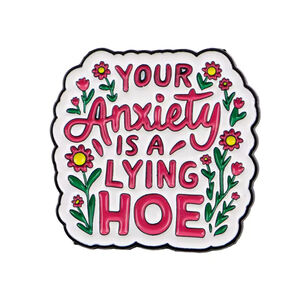 Funny Anxiety Metal Health Awareness Enamel Pin